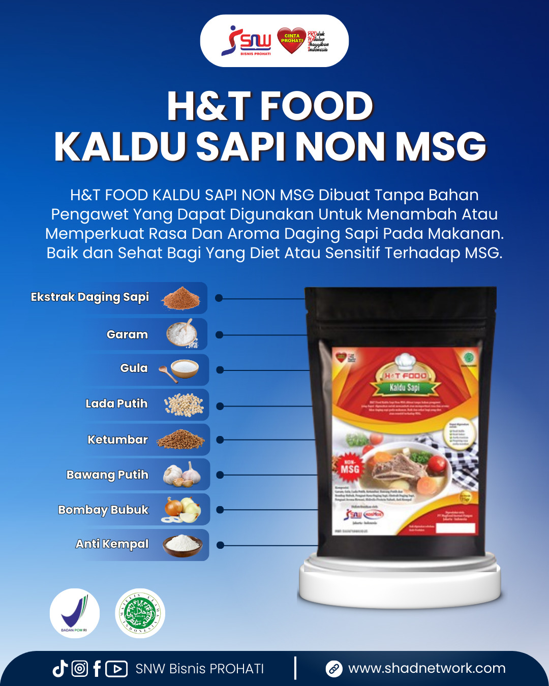 HnT Food Kaldu Sapi Non MSG